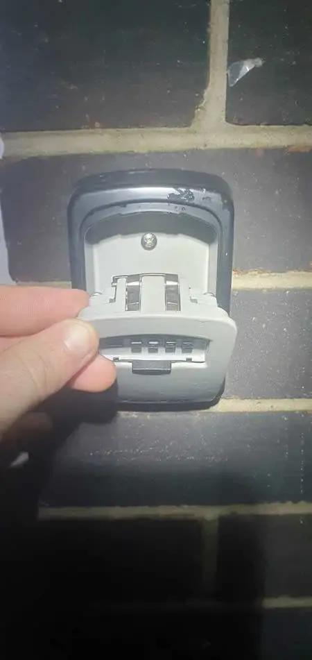 Door prepared for key safe installation