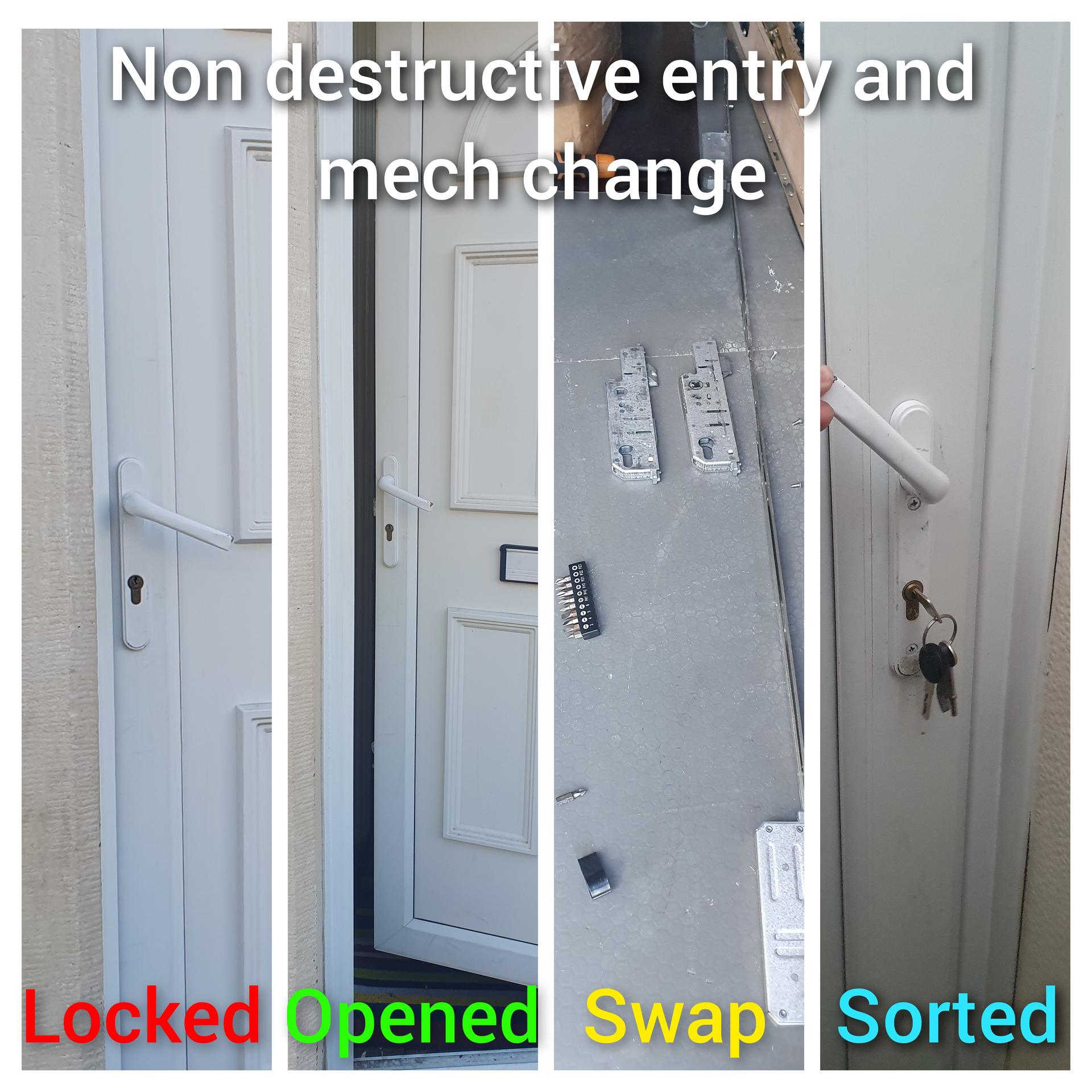 Anthony from AD Locksmithing replacing the lock in Gateshead