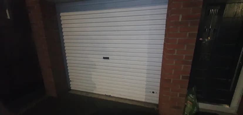 A closed roller shutter
