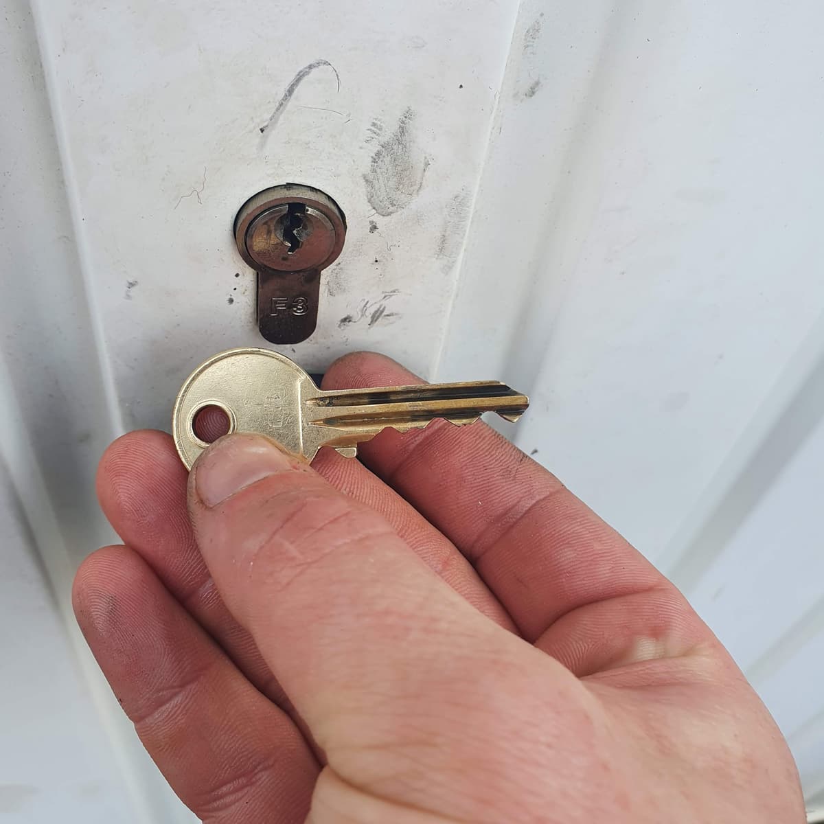 Successful stuck key extraction from a door lock