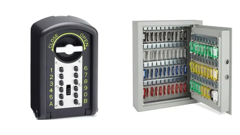 Professional Locksmith Services Picture of a key safe and key lock