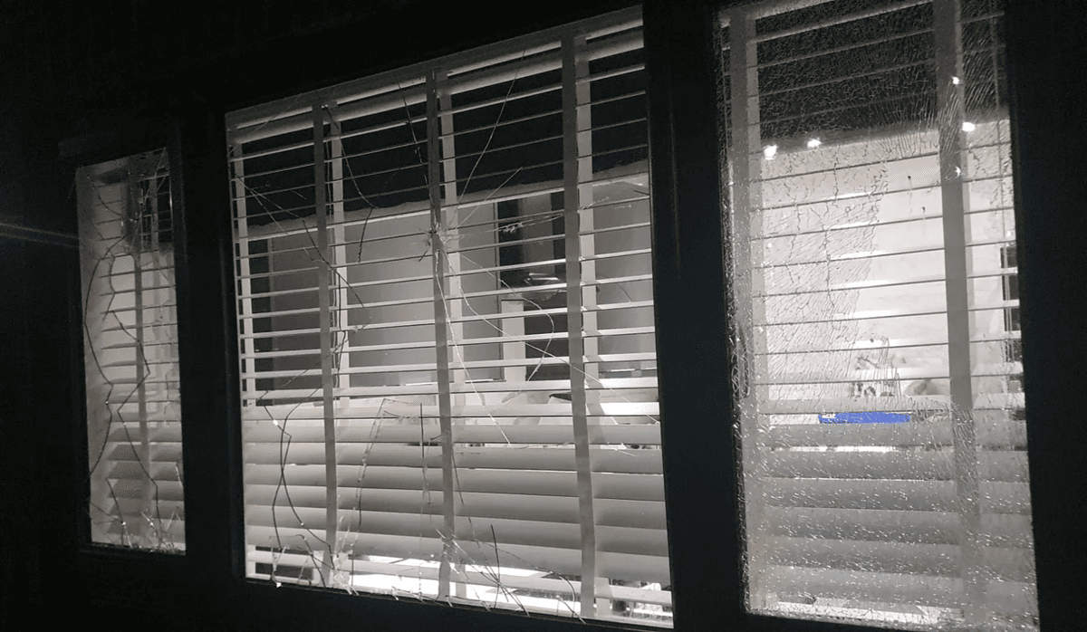 Professional Locksmith Services A window before being bordered up